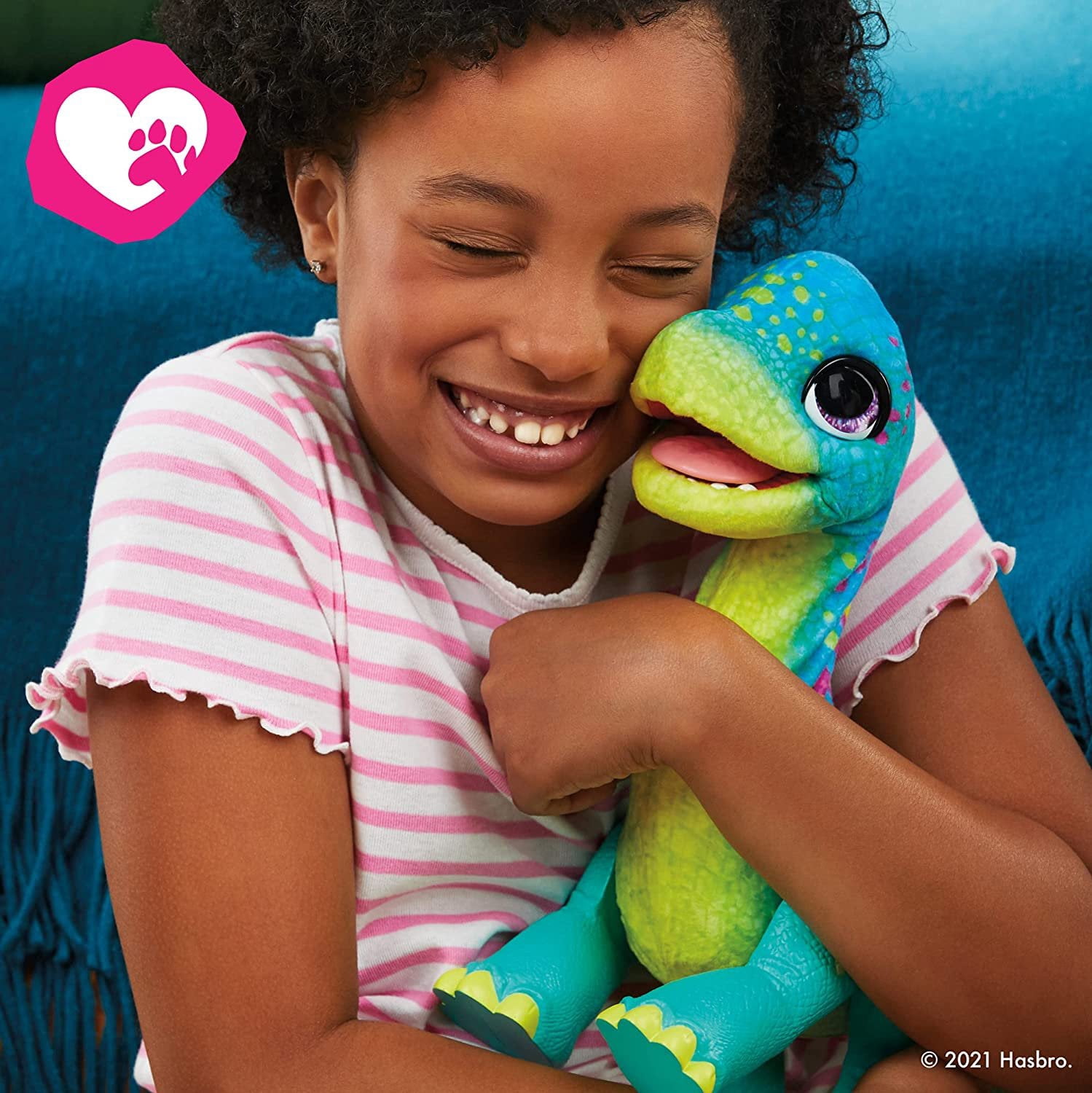 furReal Snackin' Sam The Bronto, 40+ Sounds & Reactions, for Kids Ages 4 and up - Electronic Pets