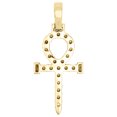 thumbnail image 3 of 10K Yellow Gold Diamond Nail Ankh Cross Pendant 1.35" Cluster Charm | 0.31 CT., 3 of 6
