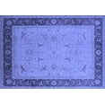 thumbnail image 1 of Ahgly Company Machine Washable Indoor Rectangle Oriental Blue Industrial Area Rugs, 5' x 7', 1 of 4