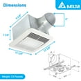 thumbnail image 3 of Delta Breez Signature Exhaust Fan LED Light w/ Humidity Sensor, 80/110CFM, White, 3 of 12