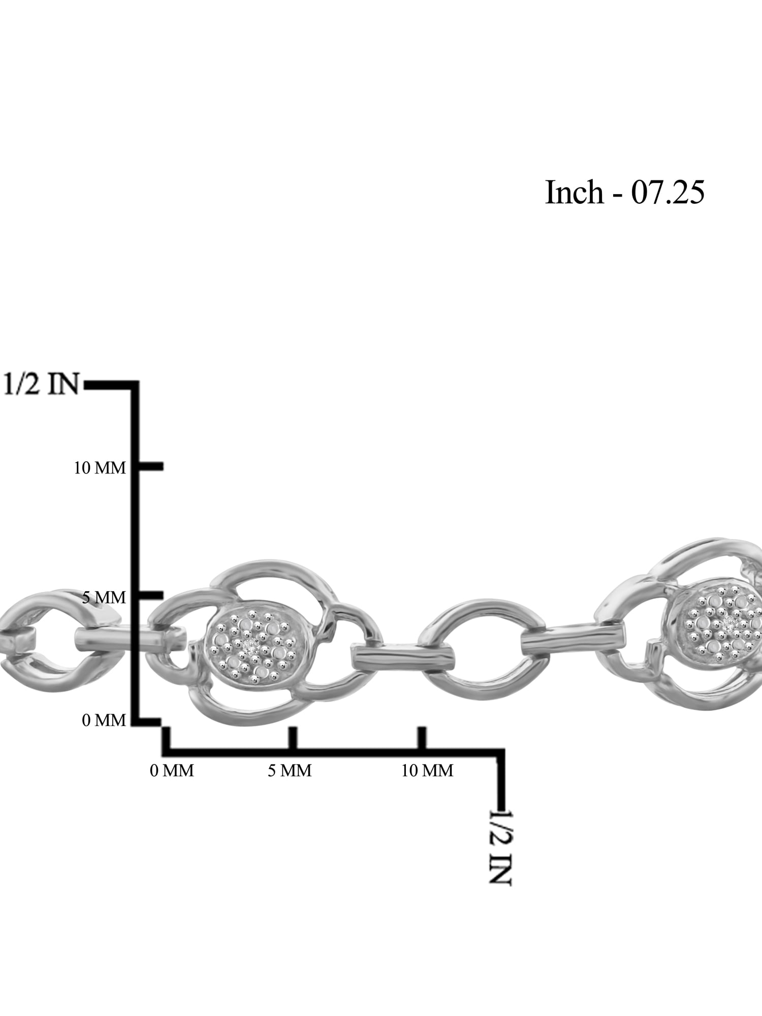 White Diamond Accent Sterling Silver Fashion Bracelet, 7.25