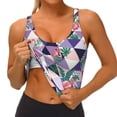thumbnail image 3 of Fuzoiu Plaid Flamingo Print Women's Sports Vest,U-Back Sports Tank,Gym Vests,Athletic Sleeveless Shirts,Exercise Undershirts,Yoga, Gym, and Dance Wear-Medium, 3 of 8