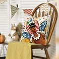 thumbnail image 2 of Sm:)e Gobble Turkey Thanksgiving Throw Pillow Covers 18x18 Inch Set of 2, Cushion Covers for Sofa Home Decor, 2 of 6