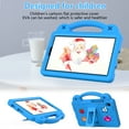thumbnail image 3 of Dteck Cute Case for Samsung Galaxy Tab A9 2023 for Kids with DIY Accessories,Lightweight EVA Shockproof Handle Grip Protective Shell Cover with Kickstand for Samsung Tab A9 8.7" SM-X110/X115,Blue, 3 of 8