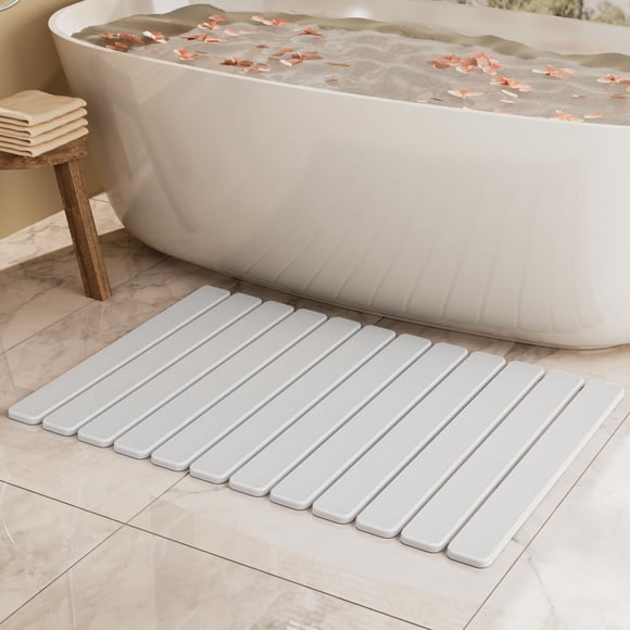 Alfombra de baño Summer&Kiss Stone, 80 x 50 cm, de secado rápido, antideslizante