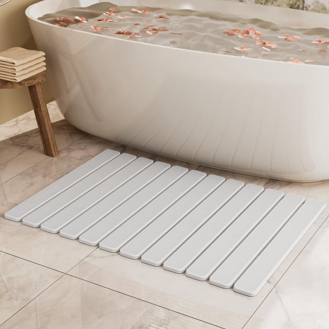 Alfombra de baño Summer&Kiss Stone, 80 x 50 cm, de secado rápido, antideslizante