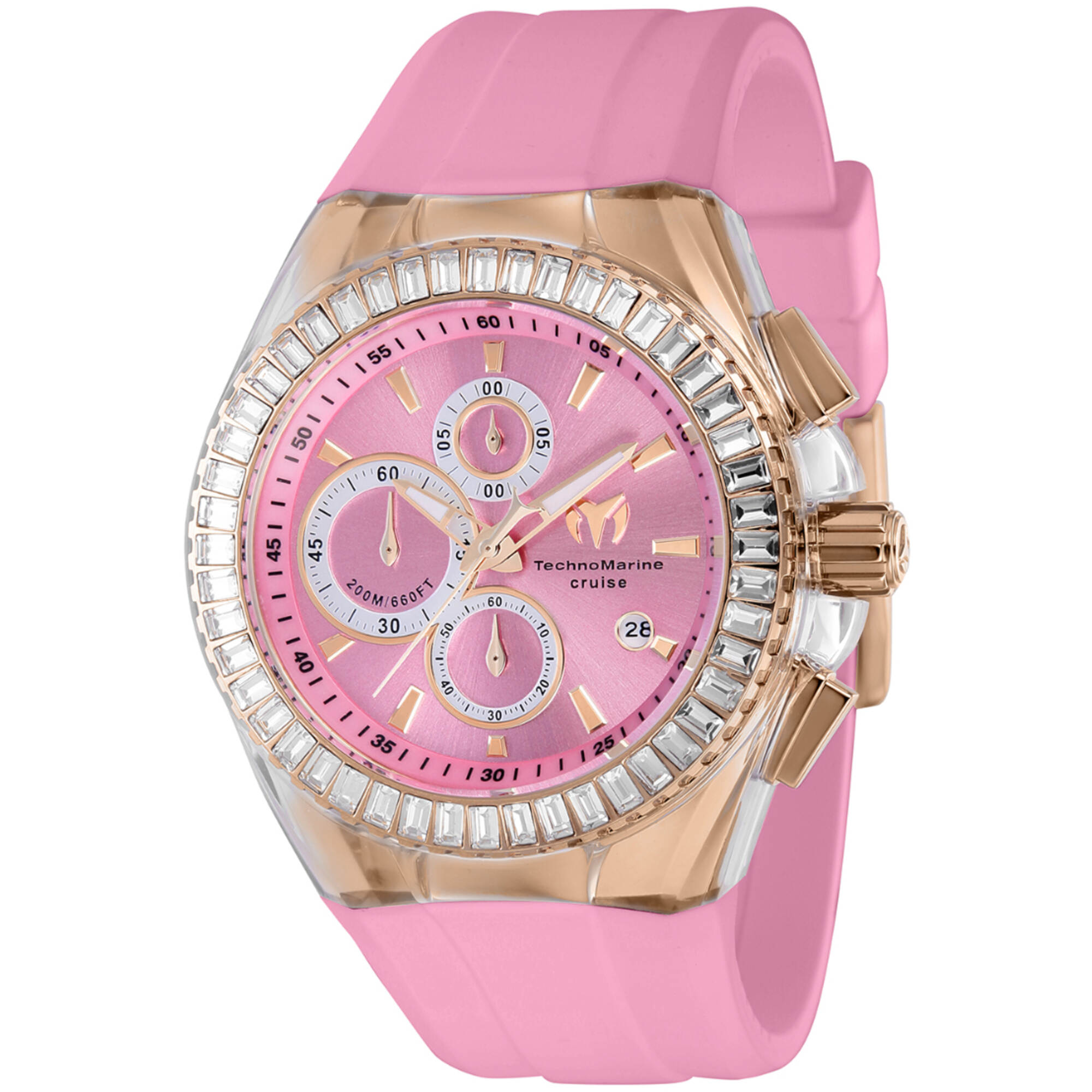 TechnoMarine Watch with Pink strap Amazon.com: TechnoMarine Cruise Chronograph Quartz Crystal  main image 2
