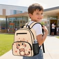 thumbnail image 3 of Uorisanigo Cute Cat Print School Backpack for Girls Hiking Vacation, Large Capacity Elementary Daypack with Side Pocket, Breathable Lightweight for Ages 6-8, 3 of 7