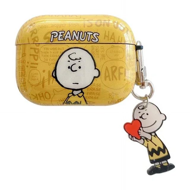 Bonita funda para auriculares con dibujos animados de Snoopy, Charlie Brown y Lucy para AirPods 1, 2, 3 Pro 2021, funda protectora IMD para auriculares inalámbricos Bluetooth