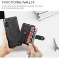 thumbnail image 3 of Phone Case for Samsung Galaxy S21 5G 6.2 inch Wallet Cover with Tempered Glass Screen Protector and RFID Credit Card Holder Leather Cell Accessories S 21 21S G5 GS21 X21 D21 4G Women Men Black, 3 of 7