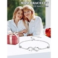 thumbnail image 2 of CACA LADY Mom Bracelet 925 Sterling Silver Gifts for Mom Infinity Bracelet Birthday Jewelry Gifts for Wife Mother from Daughter Son, 2 of 6