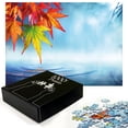 thumbnail image 2 of Ambesonne Fall Leaves Jigsaw Puzzle Durable Cardboard, Water Dripping on Lake, 1000 pcs, Multicolor, 2 of 5