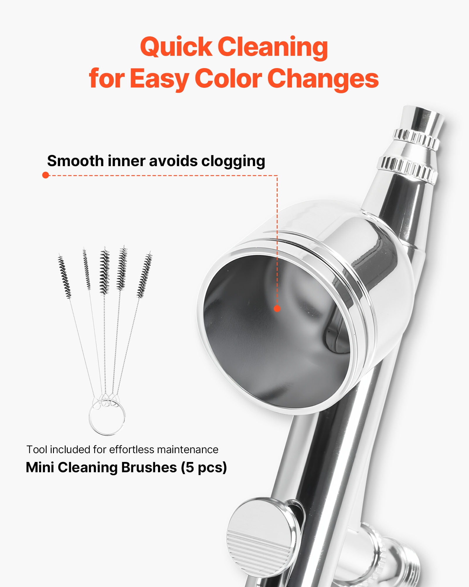 VEVOR Airbrush Kit, 1/6 HP, Air Brush Kit with Air Compressor, 3 Dual-Action Professional Airbrushes with 3 Tips, Hose, Acrylic Paint, 2 Fans, Low Noise, for Cake Decorating, Model Painting, Nail Art