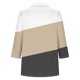 thumbnail image 4 of Camiseta de Solapa de Cuello en V de la Manga Superior de 3/4 de las Mujeres, Uso Diario Cómodo Casual, 4 of 9