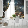 thumbnail image 4 of Hokiten Christmas Blackout Curtains | Light Blocking Print Window Curtains, Winter Snowflake Animals Xmas Tree Moon Thermal Insulated Window Drapes for Living Room Kitchen (2 Panels, 104"W x 84"L), 4 of 7