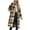Khaki, variant on Brilliant Plus Size Clearance Womens Button Down Flannel Plaid Shirts Mid Long Casual Boyfriend Buffalo Pockets Shirt Jacket Shacket Brown XXXL