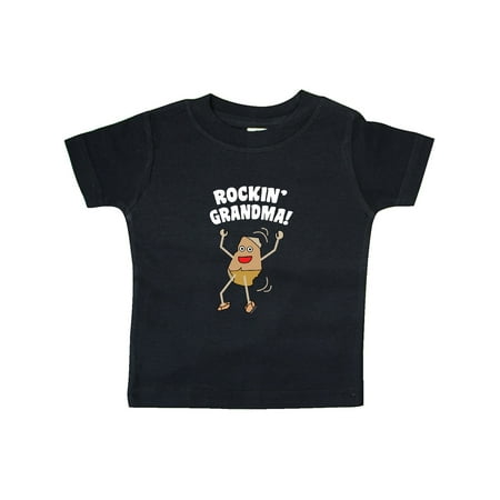 

Inktastic Rockin Grandma White Text Gift Baby Girl T-Shirt