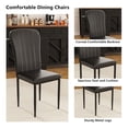 thumbnail image 7 of Round Dining Table Set for 4, 5-Piece Modern Tempered Glass Table with 4 Black Chairs - Compact Design for Kitchen/Living Room/Dining Room, 7 of 7