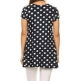 thumbnail image 3 of Women's Casual Polka Dot Short Sleeve Round Neck Tunic Tops with Side Pockets, 3 of 6