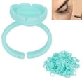 thumbnail image 4 of Eyelash Glue Rings, Plastic Material Quick Blossom Cup Separate Design  For To Hold Eyelash Glue For Easy Grafting Pink,Light Blue,White, 4 of 8