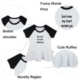 thumbnail image 2 of Pack of 2, I am Proof God Answers Prayers & God Knew My Heart Needed You Funny Dresses For Baby, Newborn Babies Skirts, Infant Princess Dress, Toddler Frocks (Black Raglan Dresses, 0-6 Months), 2 of 5