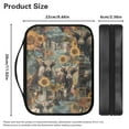thumbnail image 4 of FKELYI PU Leather Bible Cover with Zipper Pocket Retro Sunflower Highland Cow Print Church Bible Bag Dust-Proof Book Organizer Holder for Prayer Study Christian Bag, 4 of 6