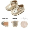 thumbnail image 4 of Soft Sole Leather Baby Shoes - Infant Baby Walking Shoes Moccasinss Rubber Sole Crib Shoes, 4 of 6