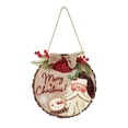 thumbnail image 2 of Cheers Hanging Plaque Wooden Interchangeable Decorative Rustic Good-looking Xmas Tree Decoration Circular Merry Christmas House Door Welcome Sign Banner for Home, 2 of 2