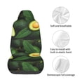 thumbnail image 4 of Picia Fresh Avocados Print Waterproof Sweating Car Seat Cover for Post Gym Workout, Running, Beach and Hiking, Universal Fit Anti-Slip Bucket Seat Protector, 4 of 5