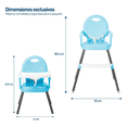 thumbnail image 2 of Silla Periquera Para Bebe Alta Plegable Portatil 3 En 1 Modelo Azul, 2 of 4