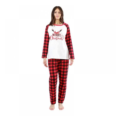 

Family Parent-child Suit Cotton Soft Two-piece Pajamas Plaid Print Home Service