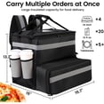 thumbnail image 5 of Food Delivery Bag,Large Insulated Backpack for Doordash/Uber Eeats, Expandable Cooler Bags for Bike/Motorcycle with Reflective Strip and Cup Holders,Reusable Pizza Food Delivery Bag with Hand Straps, 5 of 9
