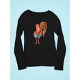 thumbnail image 3 of Rooster In Red Boots Long Sleeve Toddler -Image by Shutterstock,  5 Toddler, 3 of 4