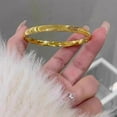 thumbnail image 4 of Z.LP Jewelry Gold Bangle, Classic Minimalist Design, Size: 60MM, 4 of 7