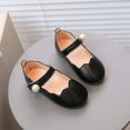 thumbnail image 4 of Otqutp Soft Sole Baby Girls Shoes Children's Square Mouth Small Shoes for Girls Fashion Big Pearl for Little Girls Solid Color Shoes Soft Soled Dance Shoes, 4 of 5