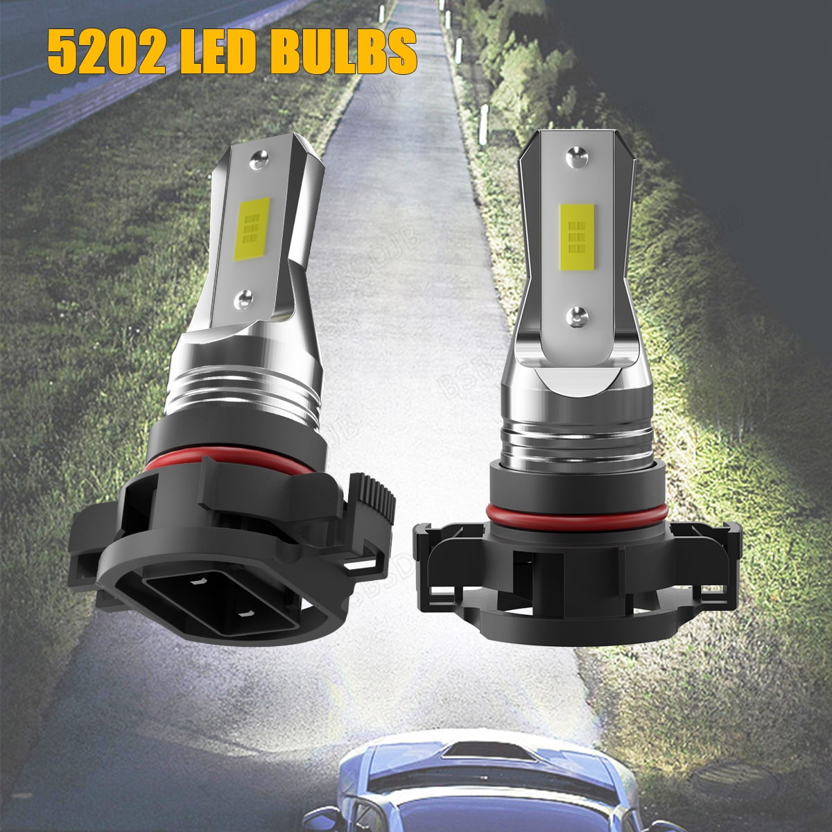 2X H16 5202 PS24W LED Fog Light Bulbs 6000K WHITE For Jeep Gladiator 2X H16 5202 PS24W LED Fog Light Bulbs 6000K WHITE For Jeep Gladiator