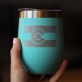 thumbnail image 3 of Bevvee Insulated Wine Tumbler 12 oz Flag Of Colorado Colorado Enthusiast Gifts Tumblers, 3 of 4