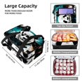 thumbnail image 3 of Panda Double Layered Insulated Refrigerated Large Capacity Lunch Bag with Two Compartments - Carry by Hand - 7.1x11.4x16.1 Inches, 3 of 6
