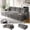Dark Grey-4 seat, variant on Ucloveria 63 Inch Sleeper Sofa Bed, 4 in 1 Pull Out Couch Bed with Adjustable Backrest, Small Loveseat with Wide Armrest USB Charging Side Pockets Cup Holders Tool Free Assembly, Grey Chenille