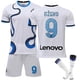 thumbnail image 1 of 2021-2022 Inter Milan Away White Soccer Jersey Set No. 9 Edin Deko T-shirt Camiseta de fútbol para adultos y niños con calcetines-S- BmatwkZeng Bmatwe Jersey, 1 of 3