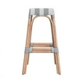 thumbnail image 3 of Butler Specialty Company Robias Rectangular Rattan 30" Bar Stool - Gray & White, 3 of 5