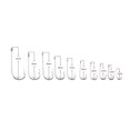 thumbnail image 1 of 1 Set 100 Pcs 10 Sizes 3# - 12# Black Silver Fishing Hooks With Carry Box, 1 of 5