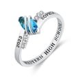 thumbnail image 3 of USA Mementos Custom Women's Class Ring Sterling Silver for High School & College Graduates-Moonlight, 3 of 5