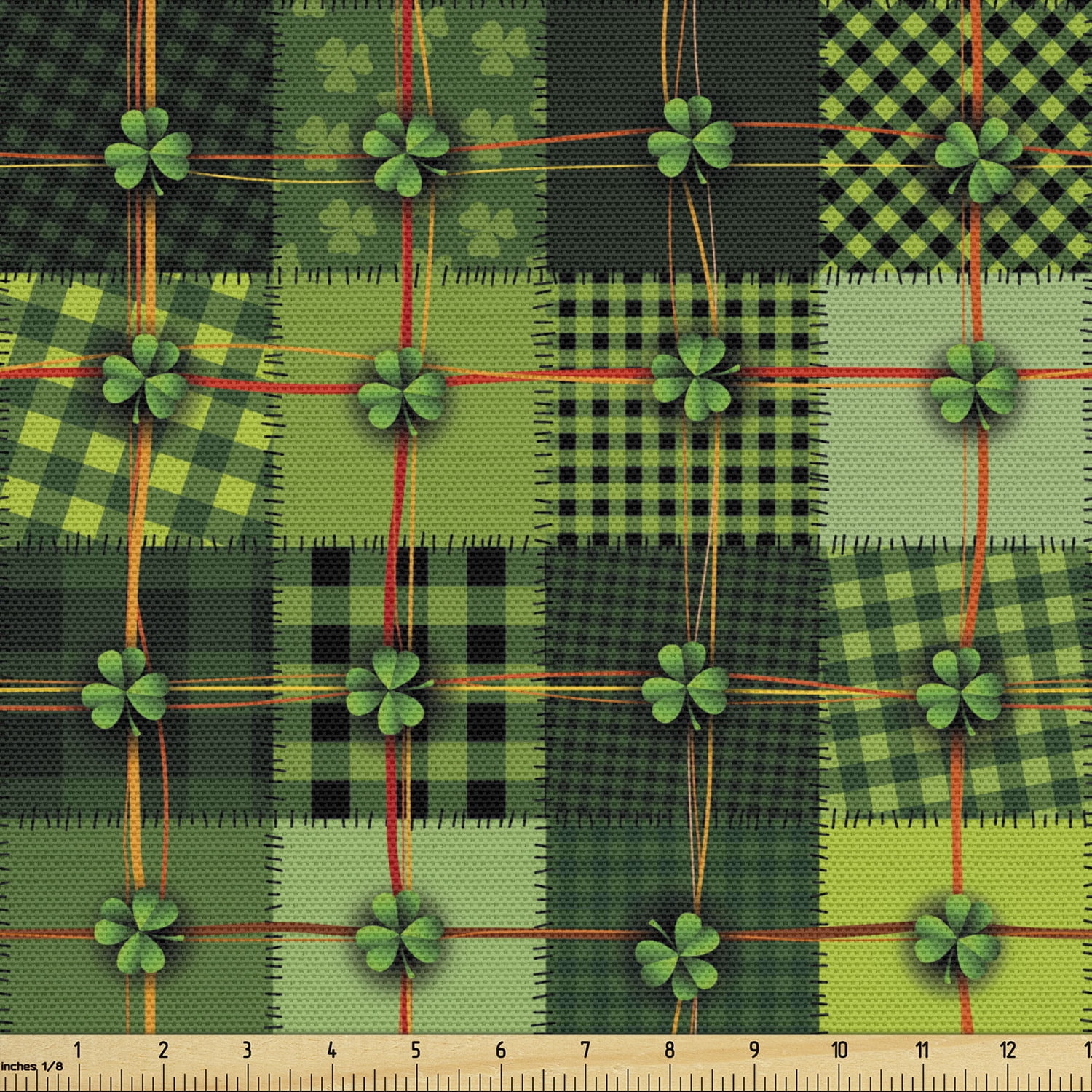 Irish Fabric by the Yard Patchwork Style St. Patrick's Day Themed