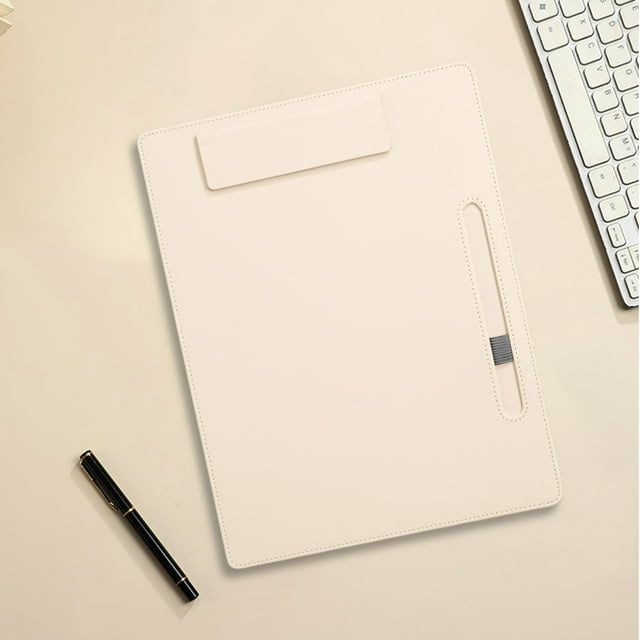 Learner Writing Board, Contract Signatures Pad, 12x9 Inches, Leather Plywood, For Office-Classroom, Portable Document Holder, Desk Organizer, Notepad Stand, Business Use, Heavy-Duty Akmoler