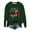 Dark Green, variant on Women's Long Sleeved Crew Neck Print Lightweight Hoodie Juniors Sweatshirts