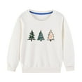 thumbnail image 2 of Odeerbi Toddler Girls Cotton Crewneck Sweatshirts Fall Winter Pullover Sweatshirt Fall Winter Heart Print Long Sleeve Sweater Top Toddler Clothes White, 2 of 5