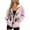 Cow Leopard Print Pink, variant on SCRAWLGOD Cat Triangle Round Black Y2k Full Zip Up Hoodies for Women Preppy Elastic Jacket Drawstring Pockets Soft Coat with Drop Shoulder Design Autumn Fashion Essentials, XS