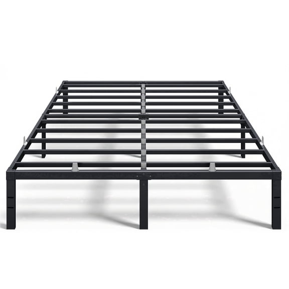 VASAGLE Queen Metal Bed Frame 14 Inches Tall, 1100 lb Weight Capacity, No Box Spring Needed, Under-Bed Storage, Easy Setup, Matte Black