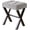 12.6"d Light Grey+black, variant on Vanity Stool,Square Ottoman Stool Foot Rest,Upholstered Vanity Chair Foot Stool with Metal X Legs, Small Vanity seat for Entryway,Bedroom and Living Room,Light Grey+Yellow